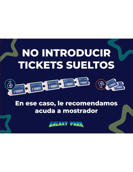 CARTEL NO INTRODUCIR TICKETS SUELTOS