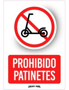 CARTEL PROHIBIDO PATINETES