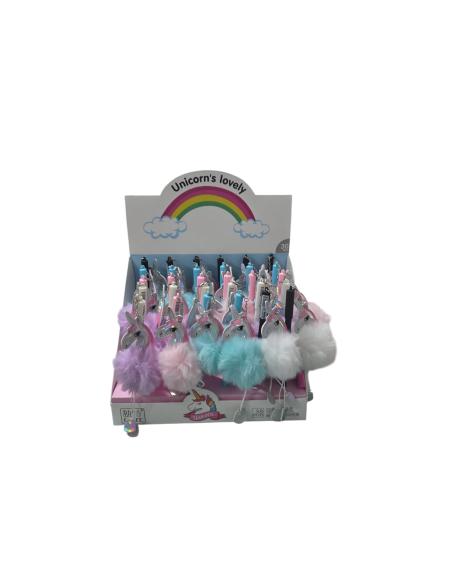 BOLIGRAFO UNICORNIO POM POM